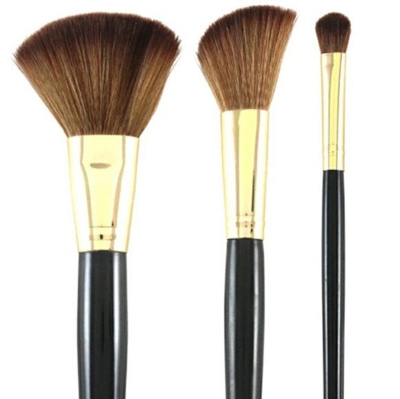 💥4/$20 SWISSCO Precision Beauty 3pc Brush Set - Picture 3 of 8